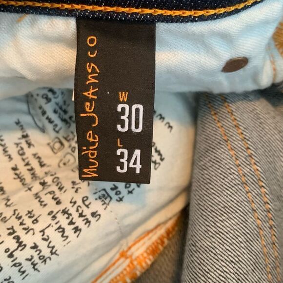 Nudie Dark Blue Denim Jeans - Picture 5 of 8